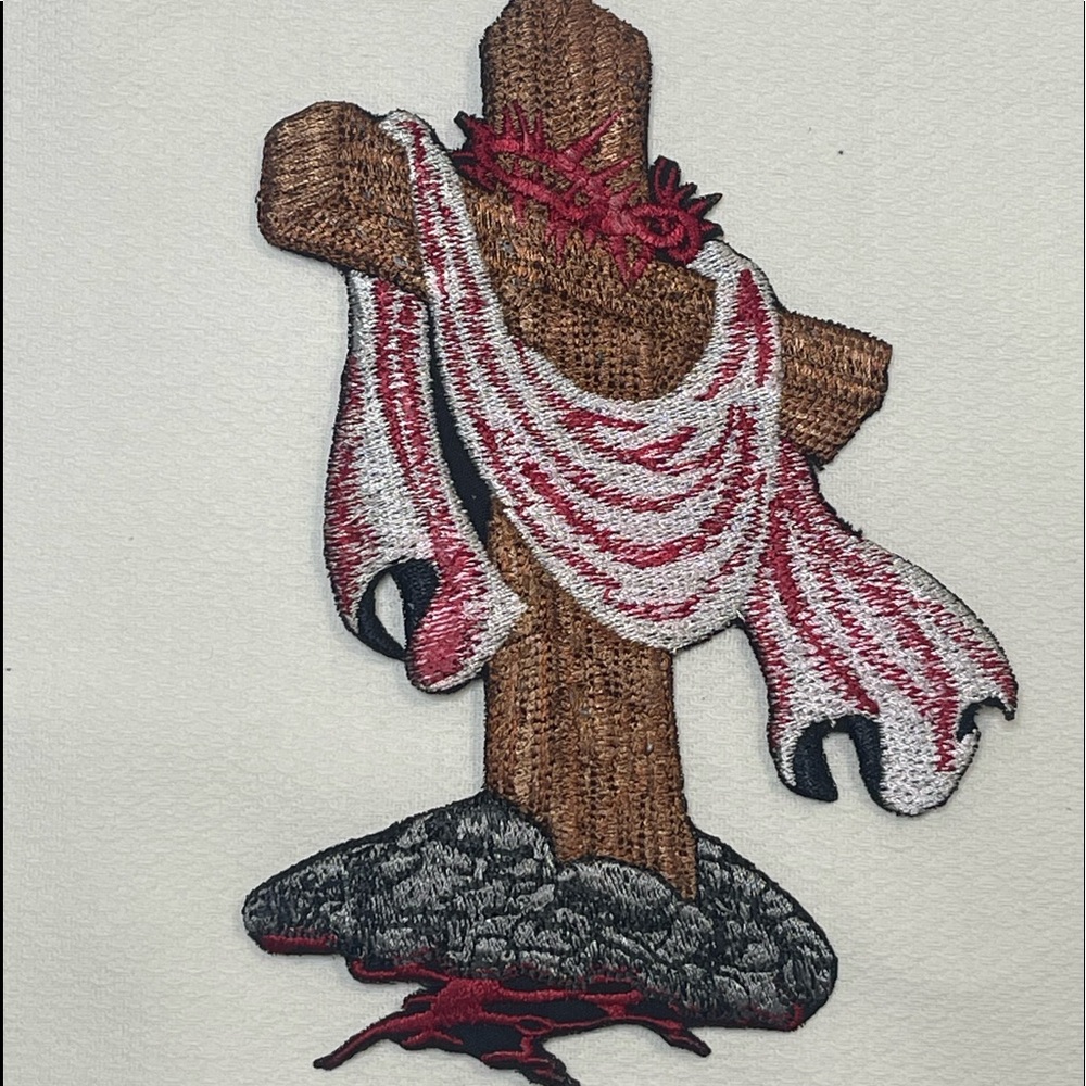 Cross iron on patch